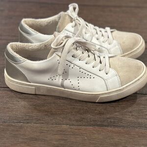 Steven New York Womens Leather Star Fashion Sneakers‎ Made In Italy Sz 9